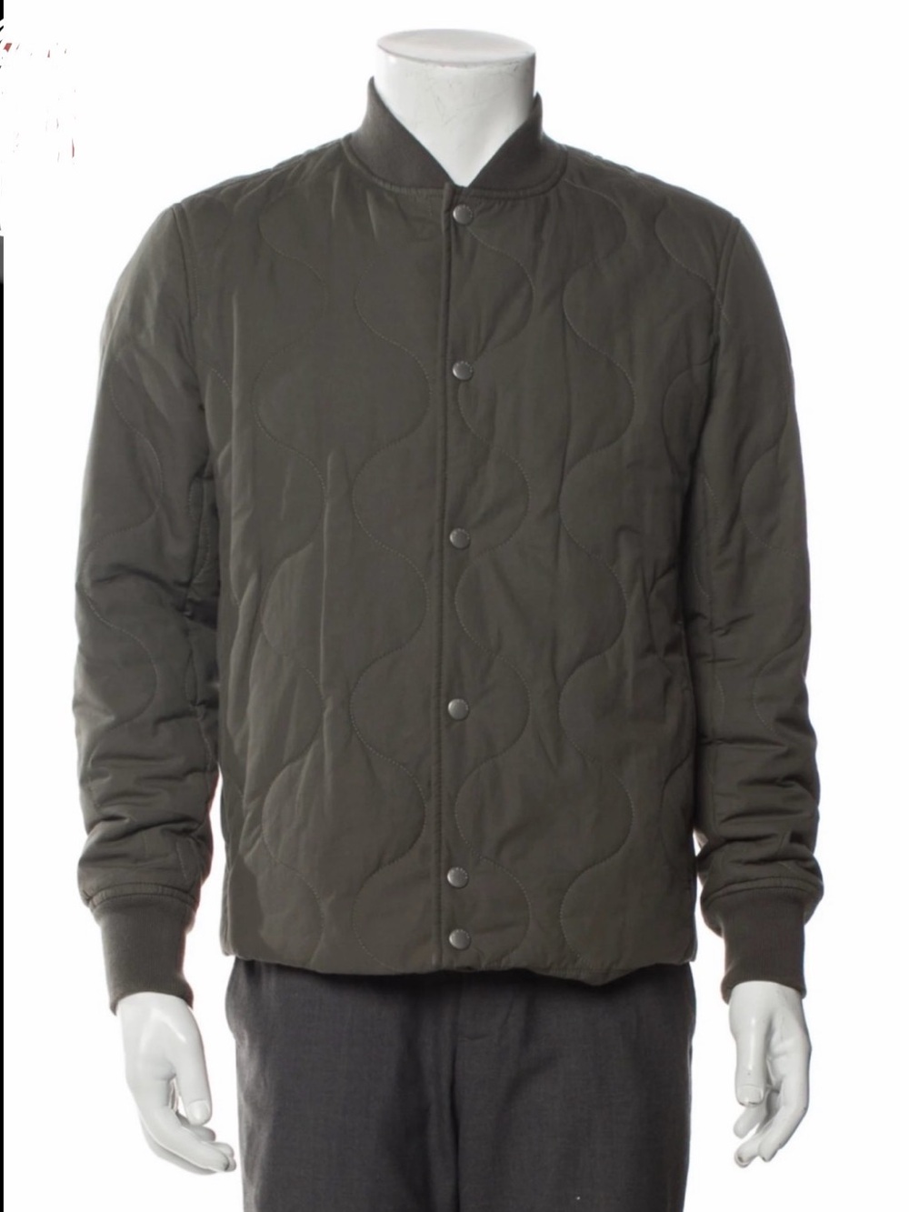 RAG & BONE Quilted Bomber Jacket - Military Green | Men's Size M